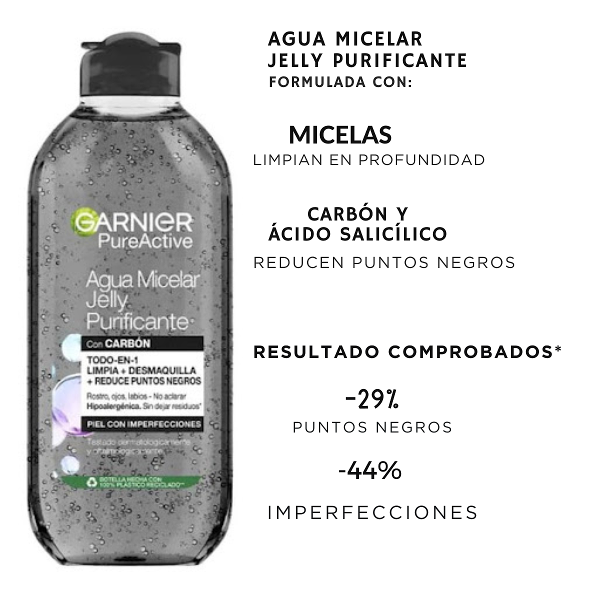 Agua Micelar Jelly Purificante Con Carbon  3