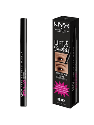 Lápiz De Cejas Nyx Lift & Snatch Tono BLACK