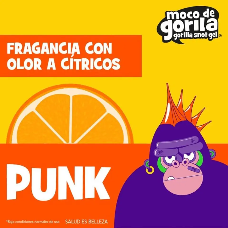 Gel para peinar Moco de Gorila Punk Fijación Bestial 200g 6
