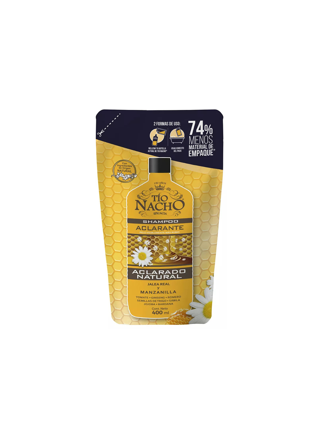 Shampoo Tio Nacho Aclarante Recarga Doypack 400ml || Precio x Mayor $3.912 2