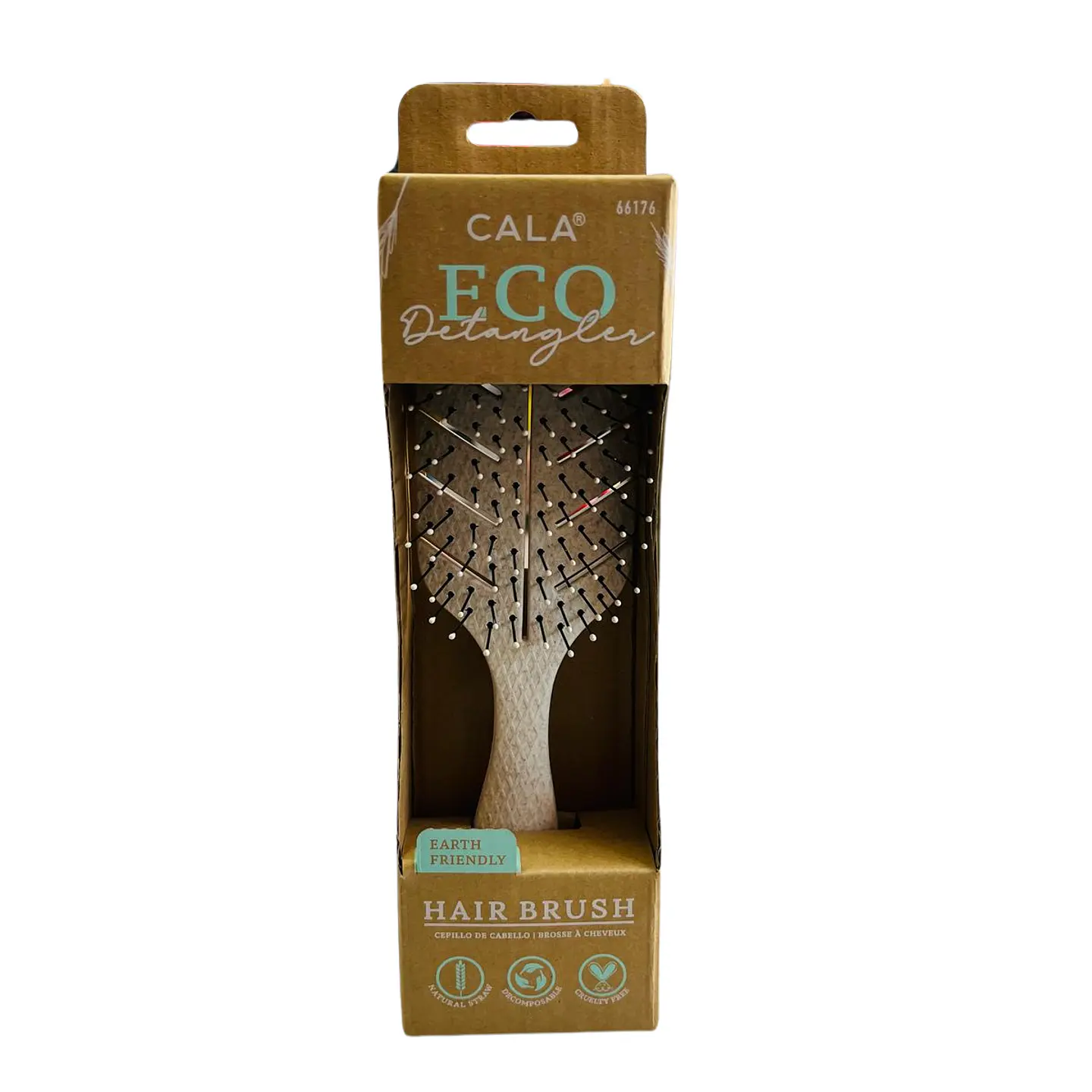 Cala Cepillo desenredante ecológico cafe claro 5