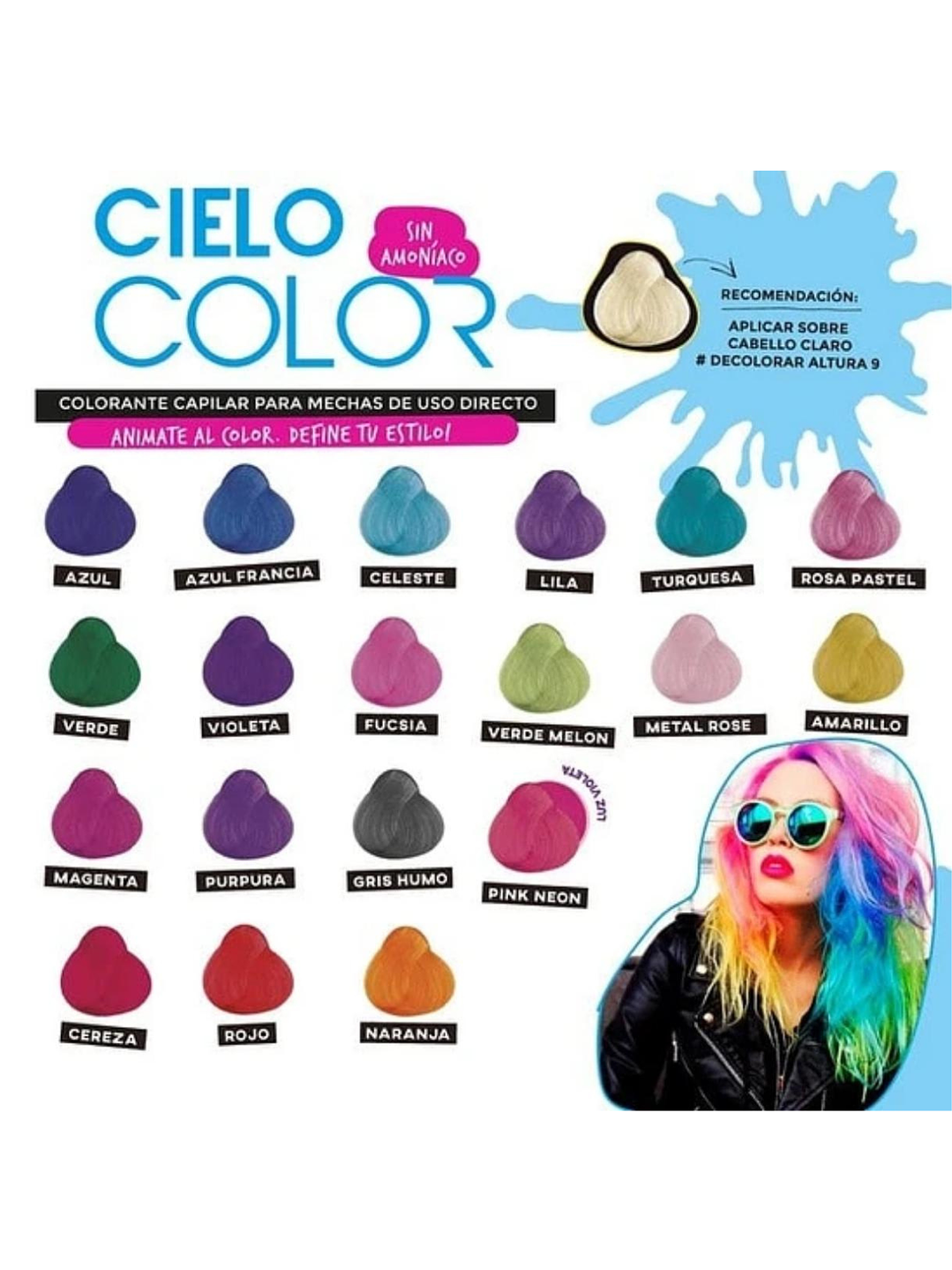 Tinte Cielo Color Sin Amoniaco  50g Otowil || Precio x Mayor $867.- 2