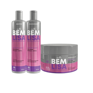 Tripack Griffus Bem Lisa Post-Alisado Nanocristalizacion y Brillo Extremo 96h