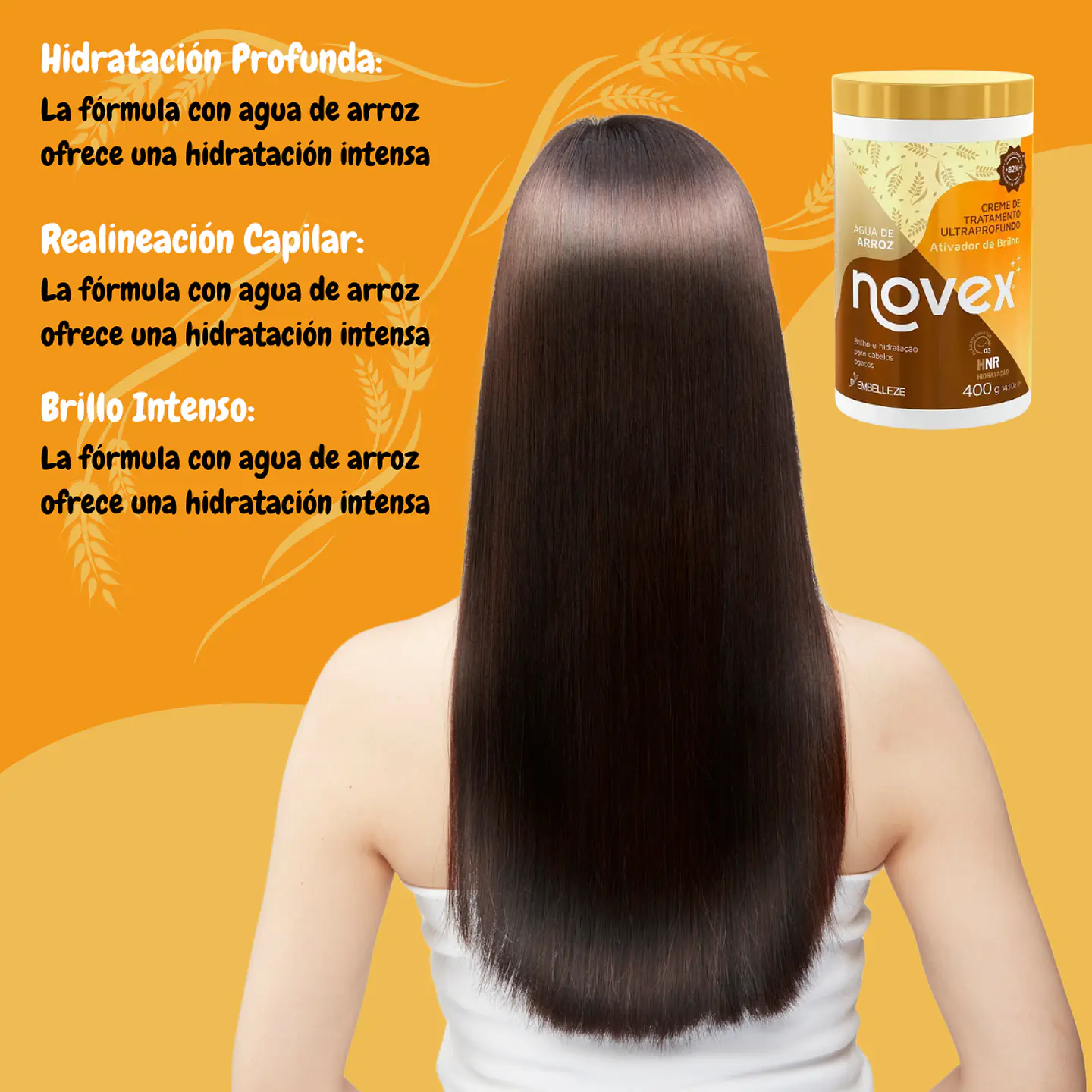 Crema Capilar Ultraprofundo De Agua De Arroz 400g 2
