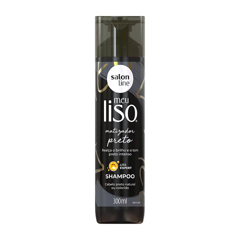 Shampoo Meu Liso Matizador Preto Limpieza e Intensidad de Color
