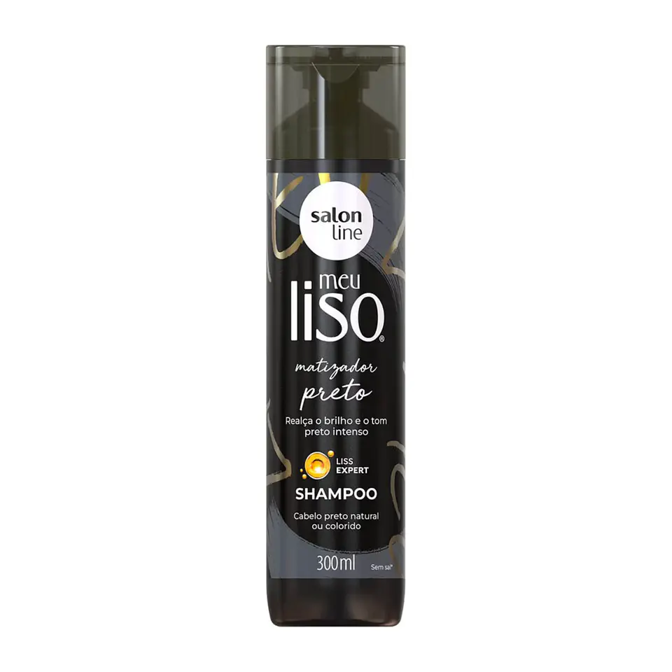 Shampoo Meu Liso Matizador Preto Limpieza e Intensidad de Color 1