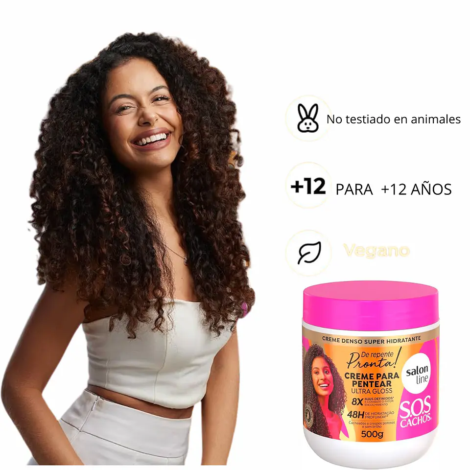 Crema para peinar SOS Cachos Ultra Gloss 500g 3