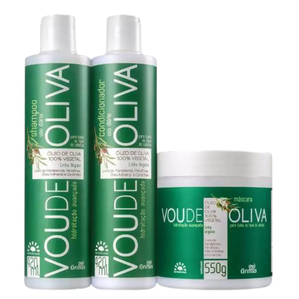Tri pack Shampoo + Acondicionador + Mascara Capilar Voude Oliva 1