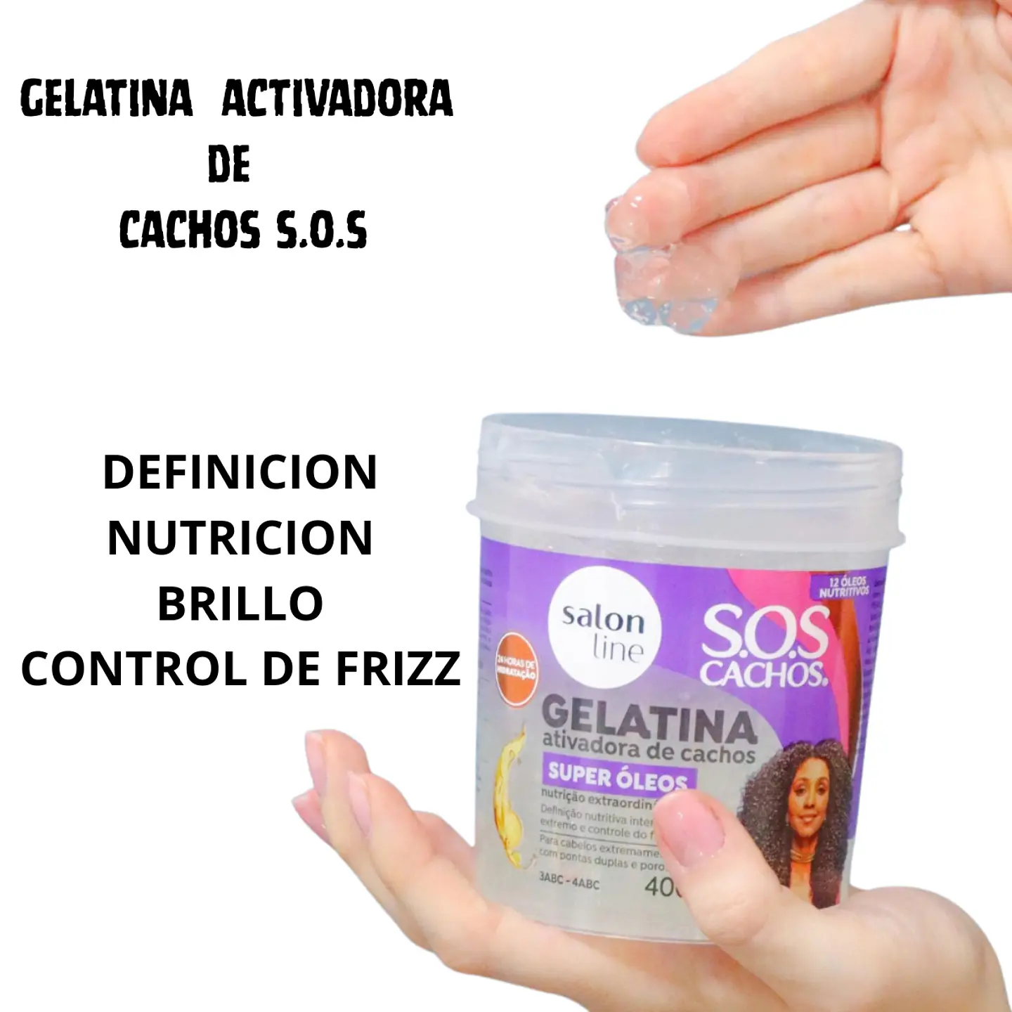 Gelatina Activador De Rulos Super Oleo S.OS Cachos 400g 3