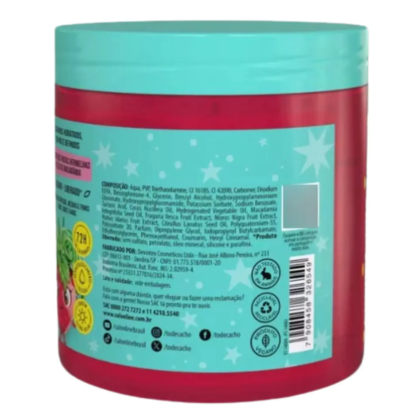 Gelatina Morango Desenredante to de Cacho 550grs 2