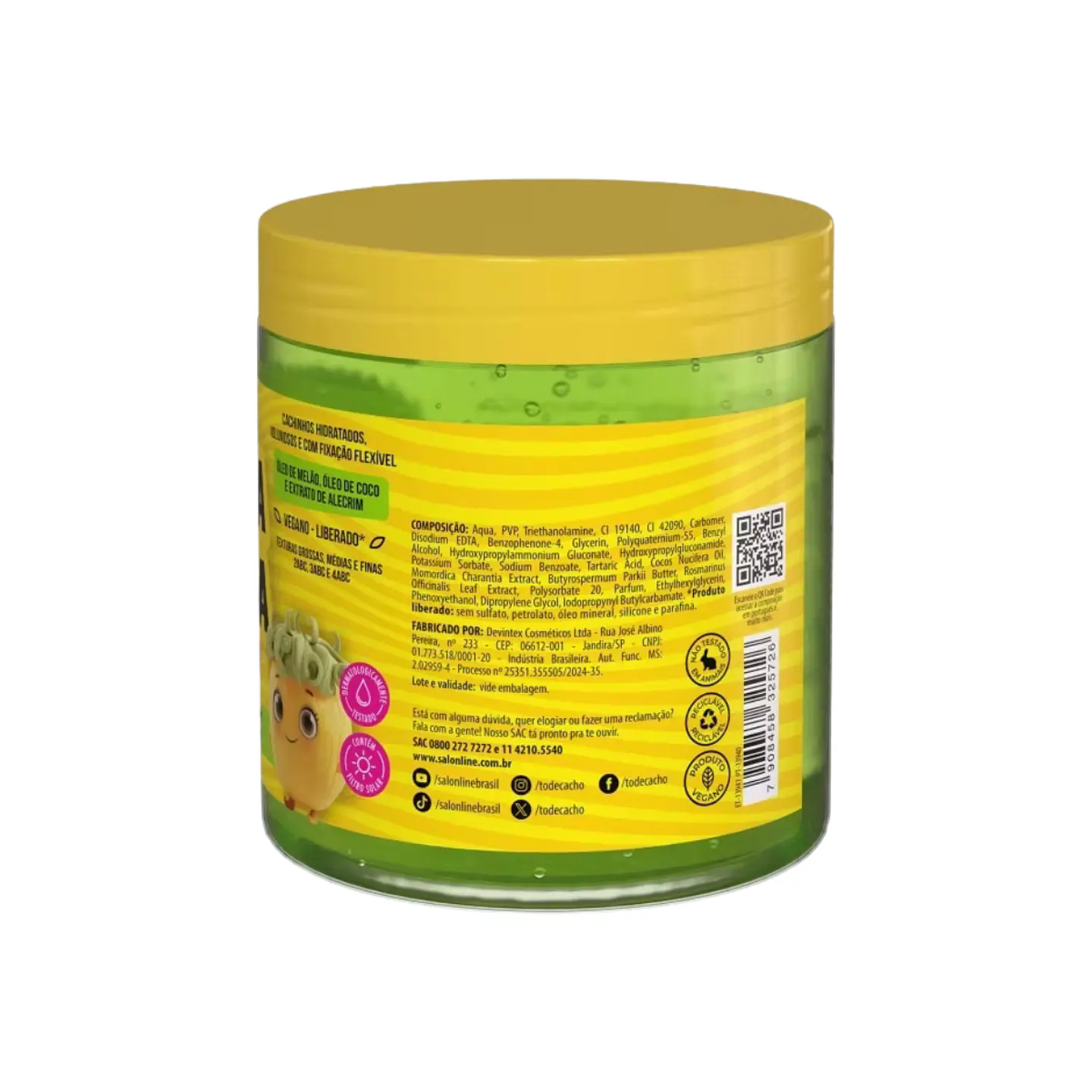 Gelatina Melao Anti Frizz to de Cacho 550g 2
