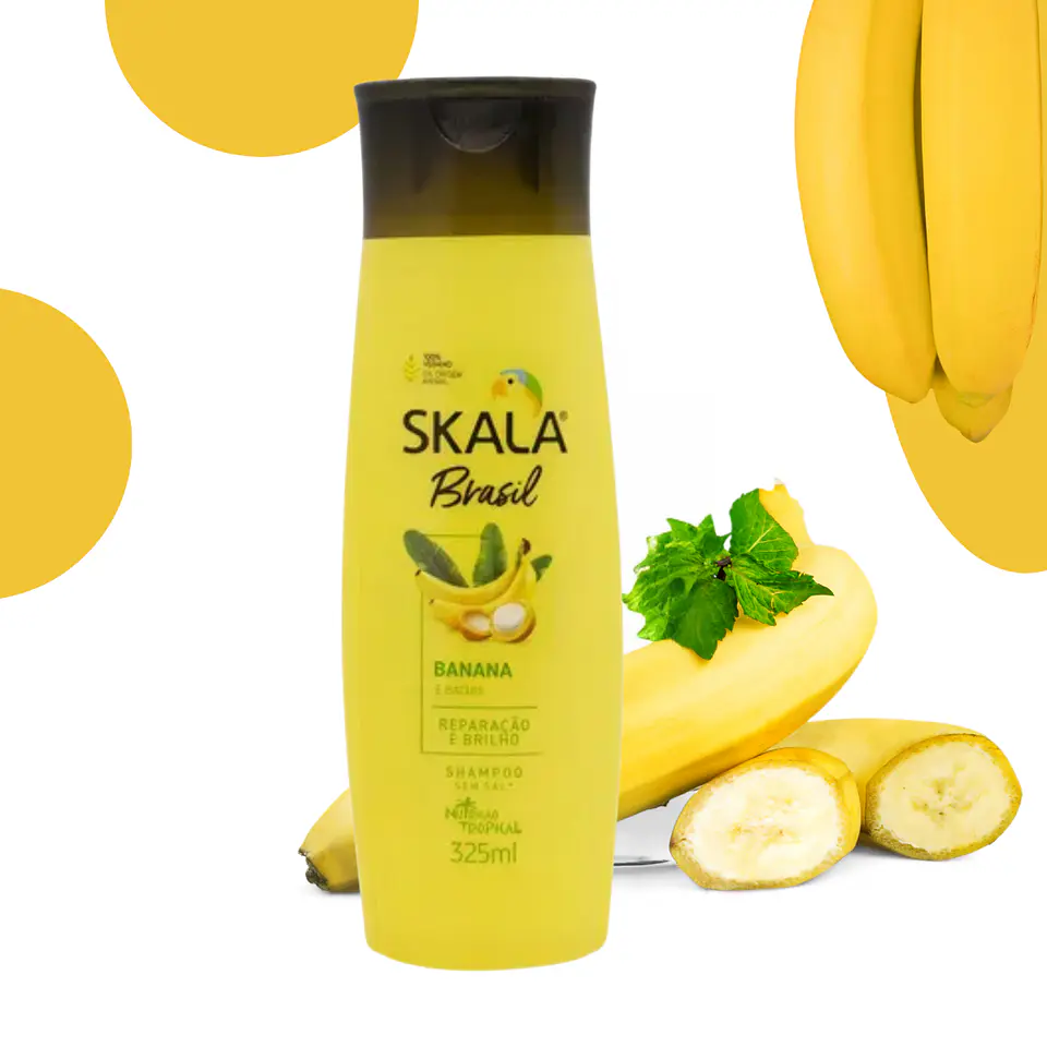 Shampoo Skala Banana y Bacuri 325ml Nutrición y Reconstrucción Brasil 2