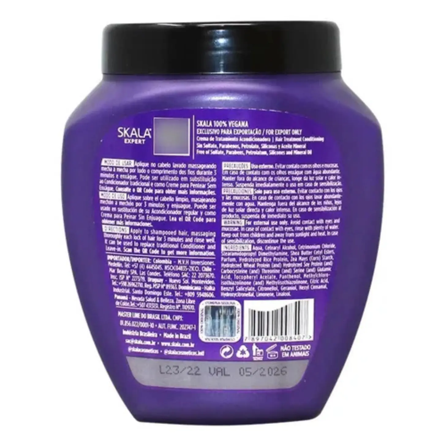 Máscara y crema de peinar skala 2 en 1 Mais Lisos 1kg 2