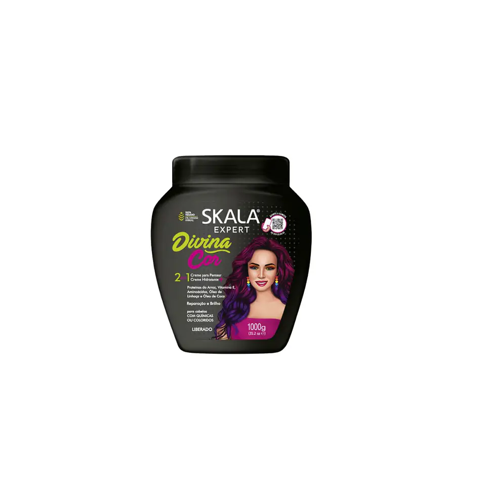 Máscara y crema de peinar skala 2 en 1 Divina Cor 1k  2