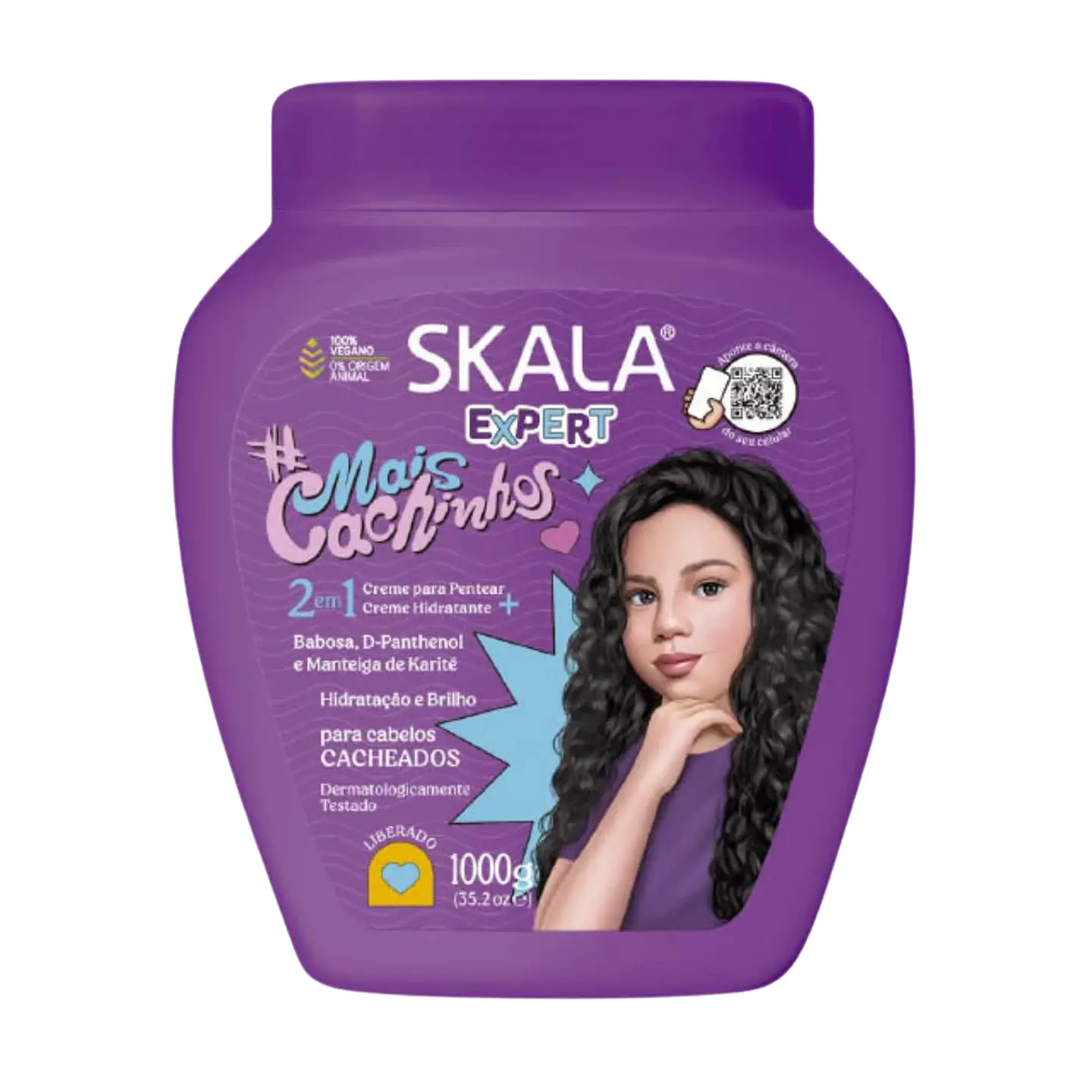 Máscara y crema de peinar skala 2 en 1 Mais Cachinhos 1k 1