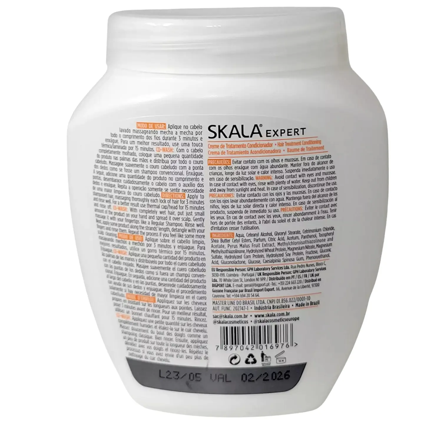 Máscara y crema de peinar Skala Keratina Vegetal 1kg 4