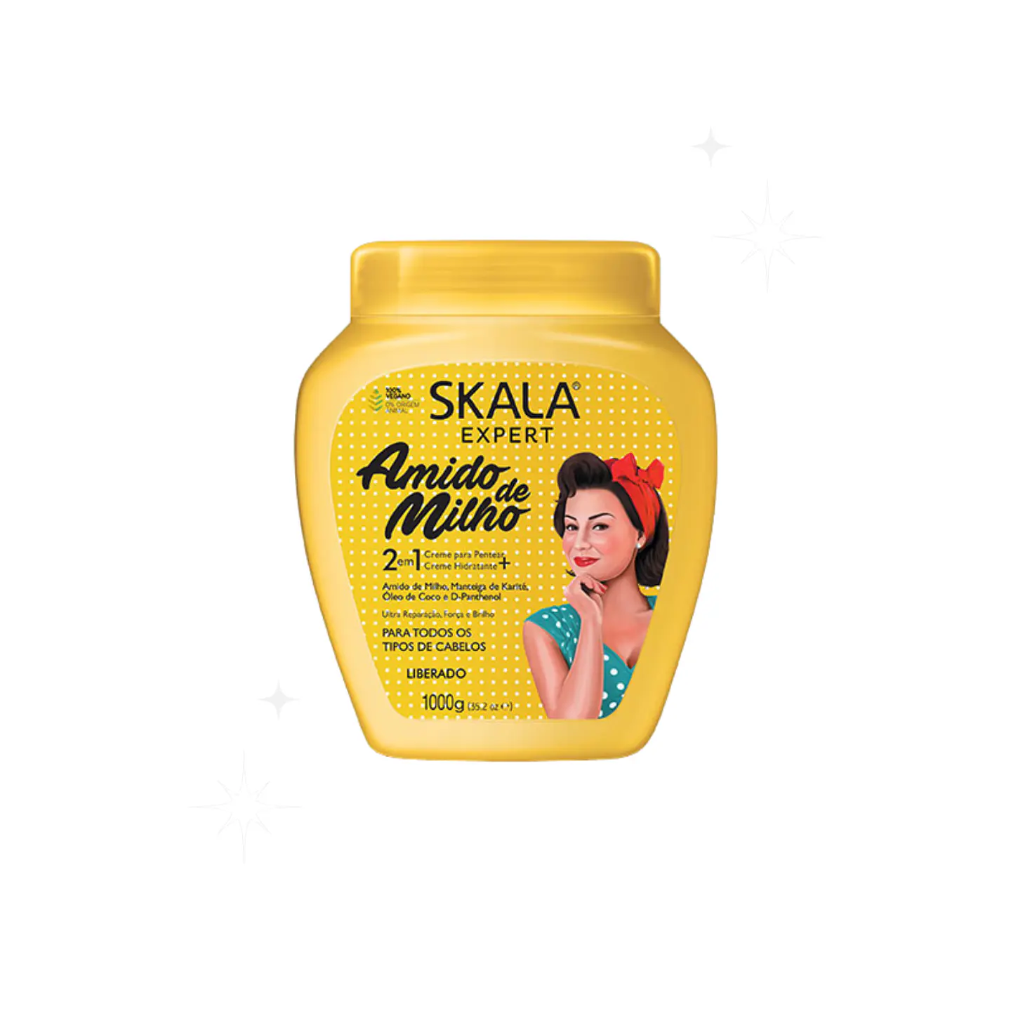  Máscara y crema de peinar skala Amido de Milho 1k 2