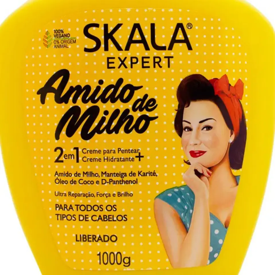  Máscara y crema de peinar skala Amido de Milho 1k 3