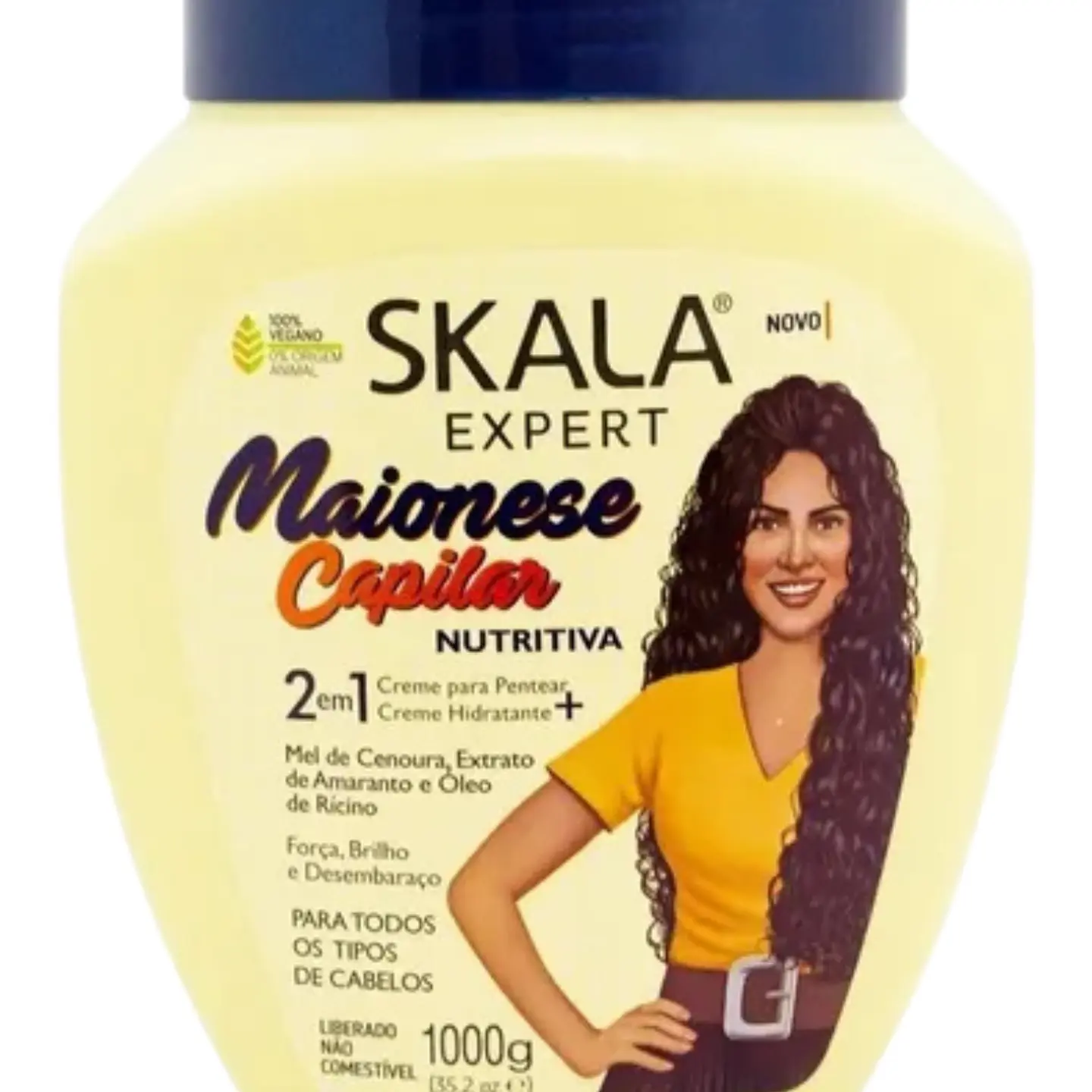 Máscara y crema de peinar skala 2 en 1 mayonesa 1k 1