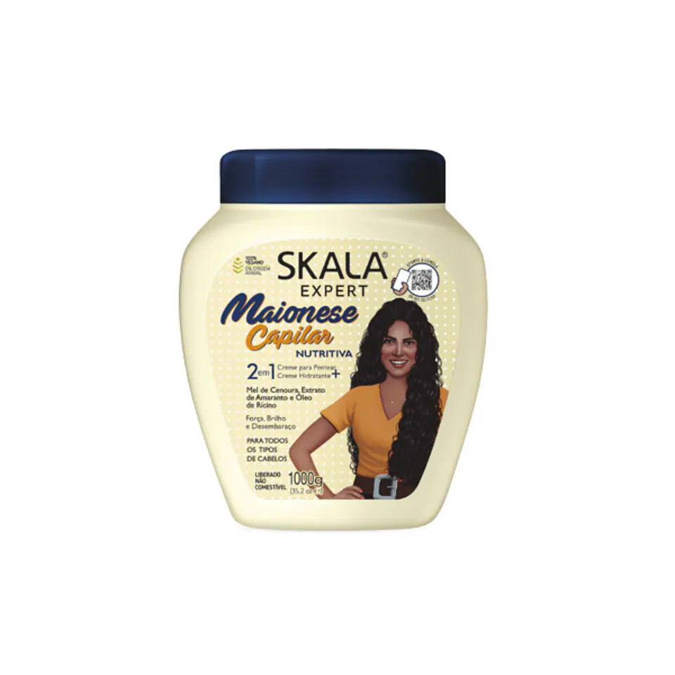 Máscara y crema de peinar skala 2 en 1 mayonesa 1k 2