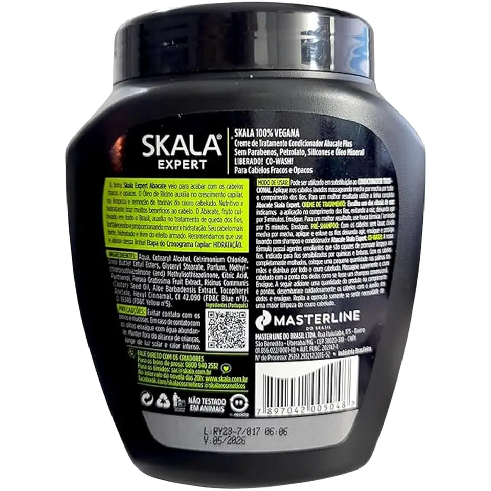 Máscara y crema de peinar skala Abacate 1k 3