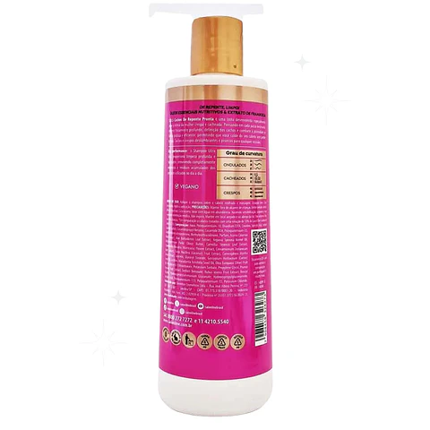 Shampoo Ultra Gloss De repente Pronta S.O.S Cachos 500ml