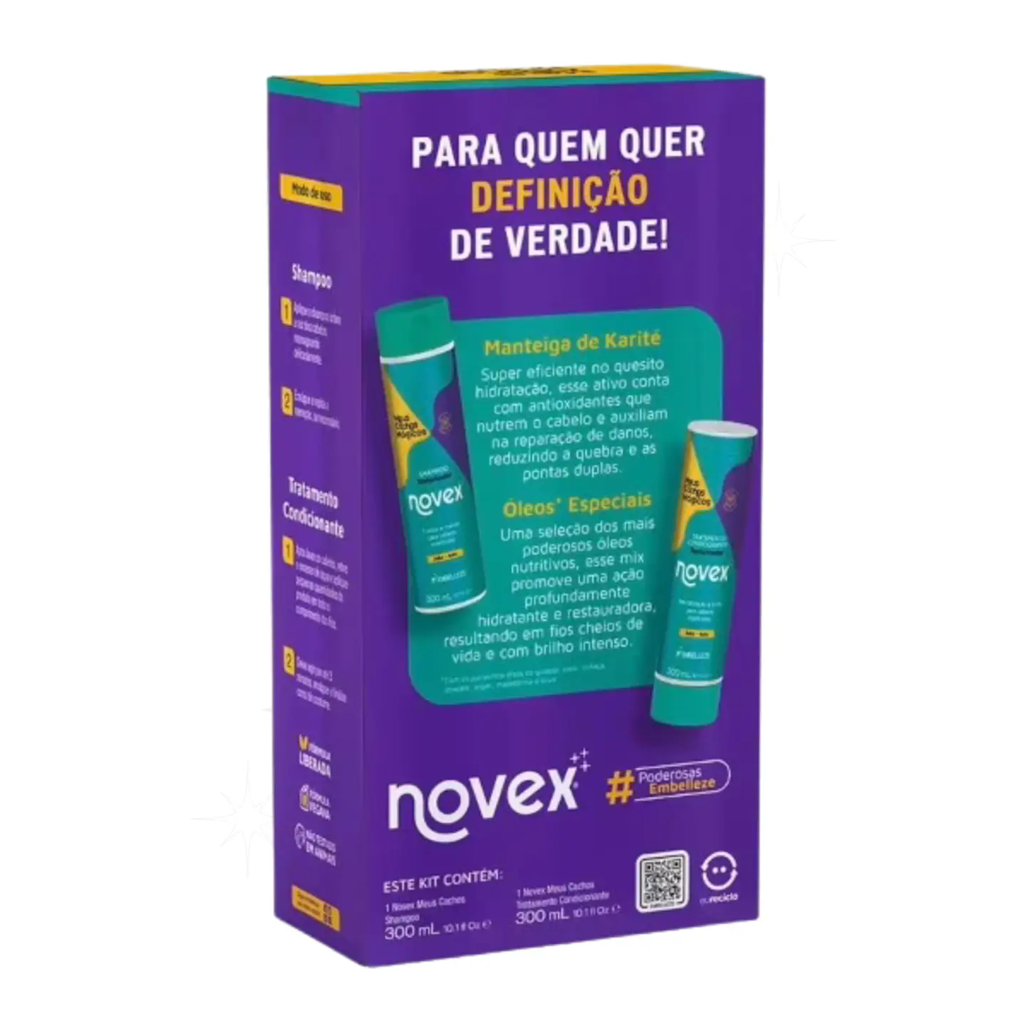 Kit Shampoo +acondicionador Meus Cachos Magicos 300ml 3