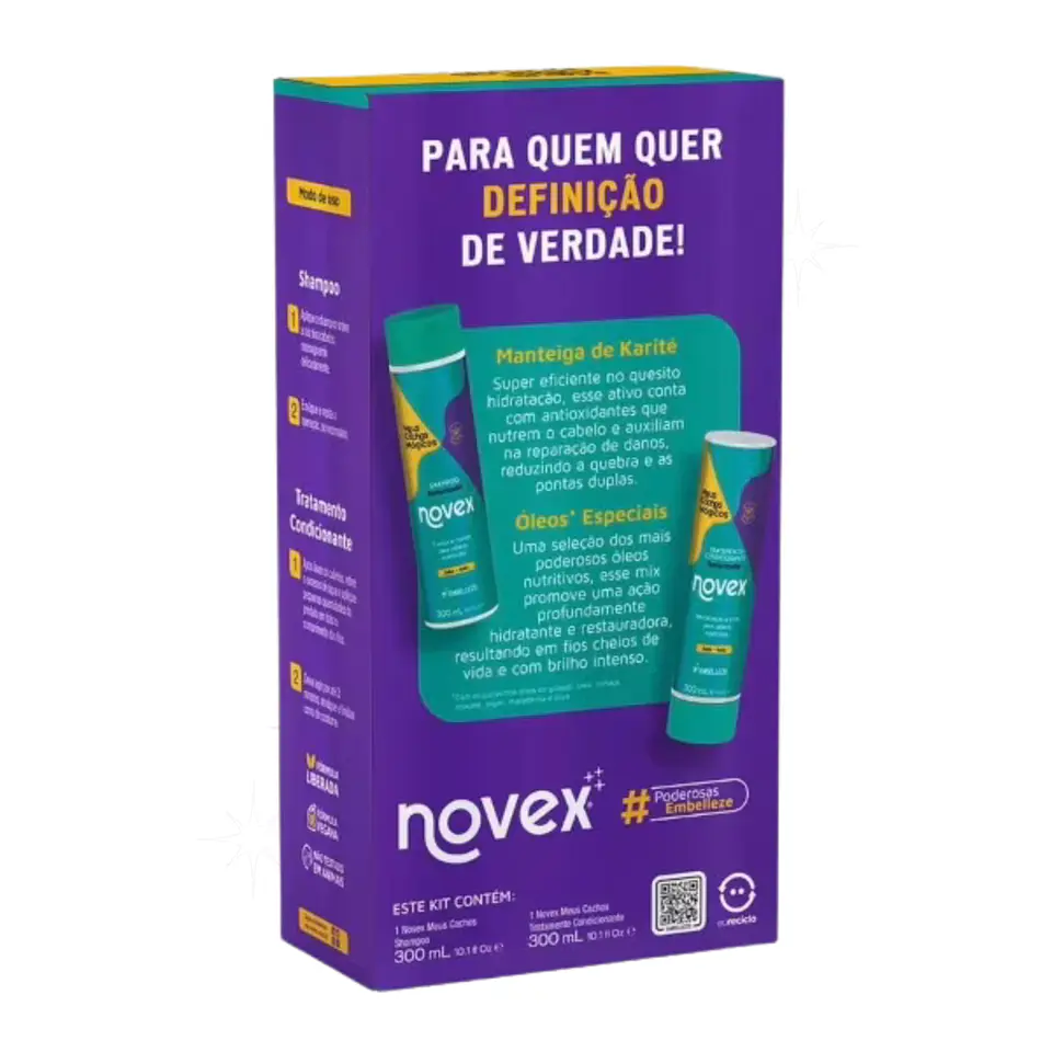 Kit Shampoo +acondicionador Meus Cachos Magicos 300ml 3