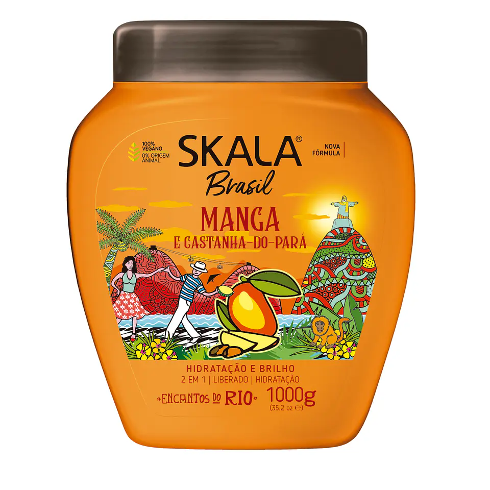 Máscara y crema de peinar skala Mango Y Castañas 1k 1