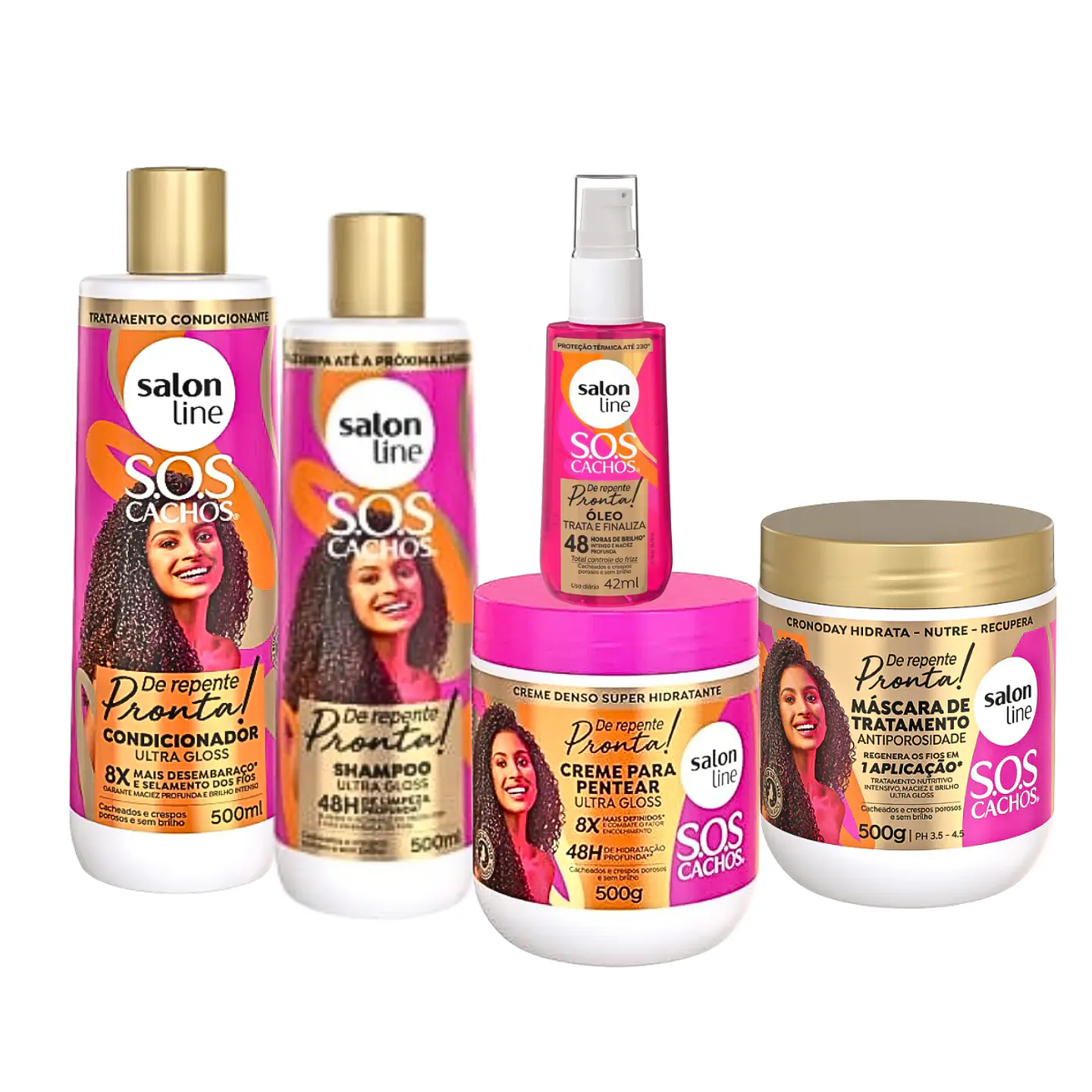 Kit Salón Line SOS Cachos Ultra Gloss | Definición y Brillo (4 prod) 1