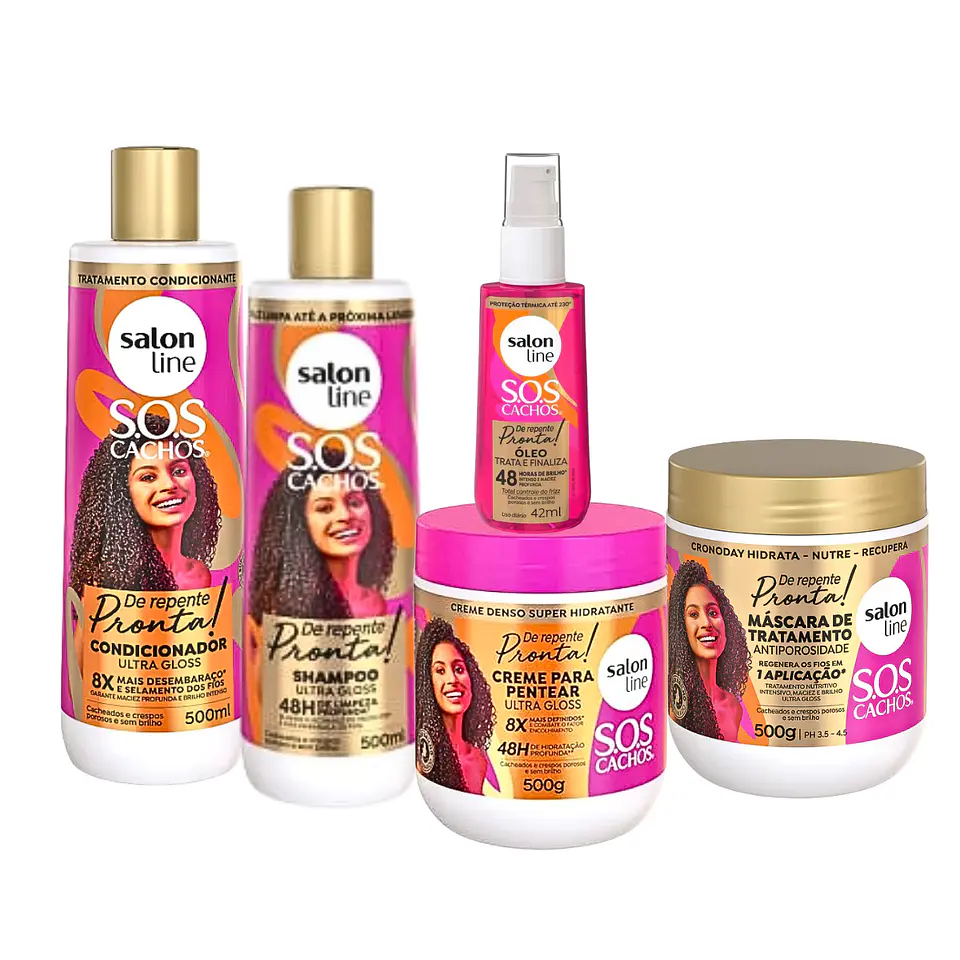 Kit Salón Line SOS Cachos Ultra Gloss | Definición y Brillo (4 prod) 1