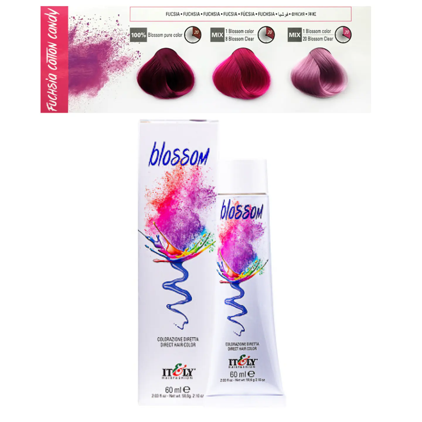 Tintura de Fantasia Vegana Blossom Fucsia 2