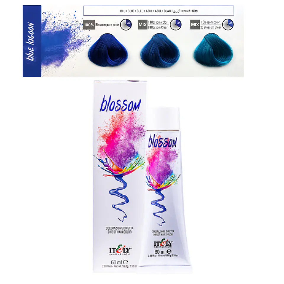 Tintura de Fantasia Vegana Blossom Azul 2
