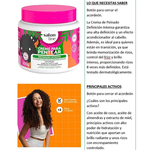 Crema de peinar Definición Intensa 500g