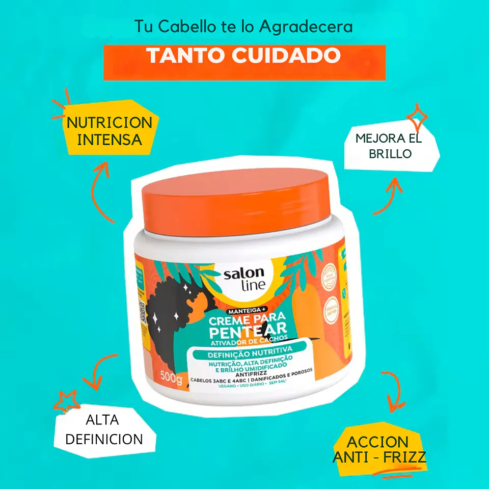 Crema Para Peinar Definición Nutritiva 500g 3