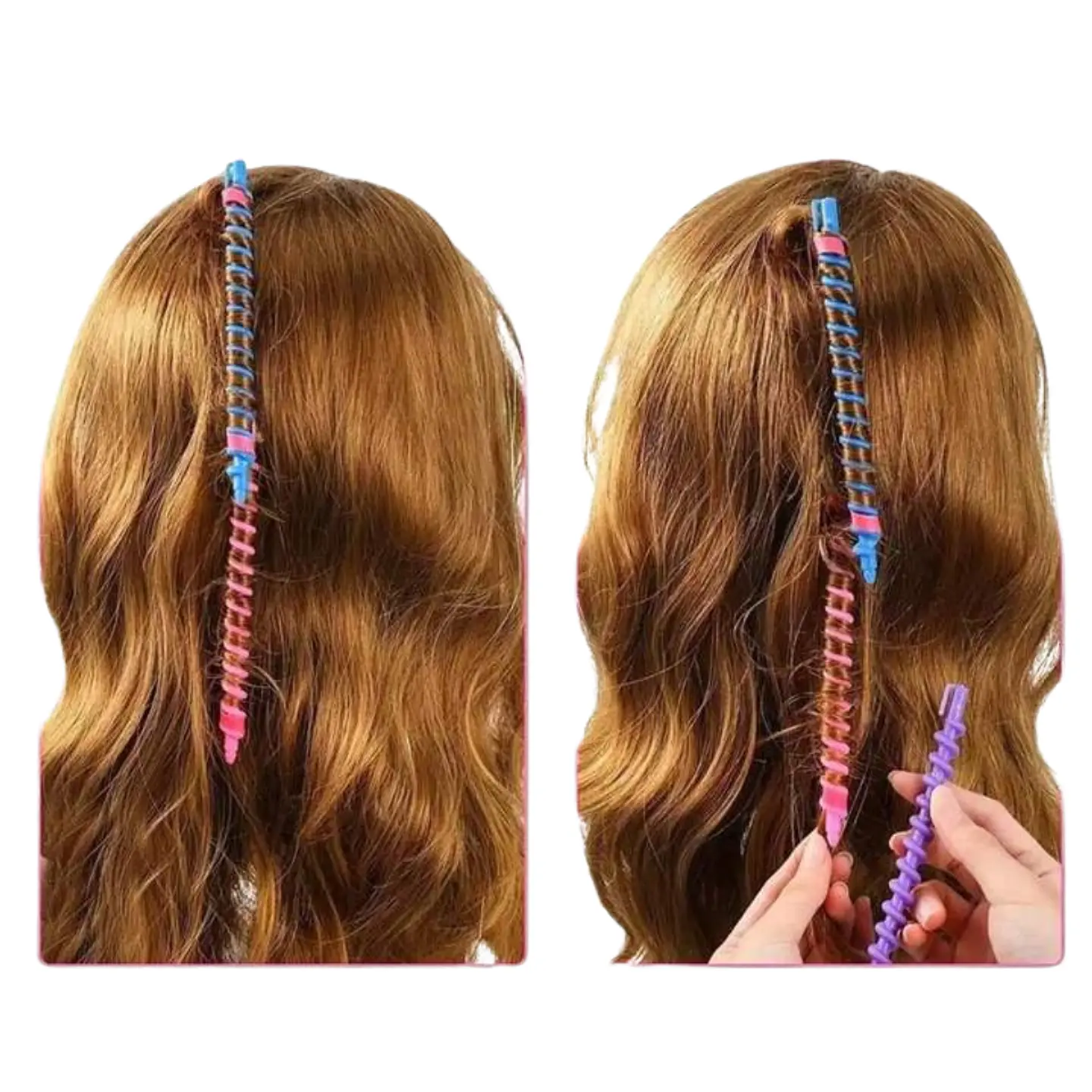 varillas de plástico en espiral para cabello - varillas para rizar 3