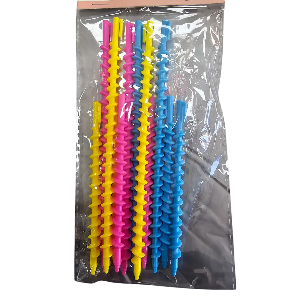 varillas de plástico en espiral para cabello - varillas para rizar 4