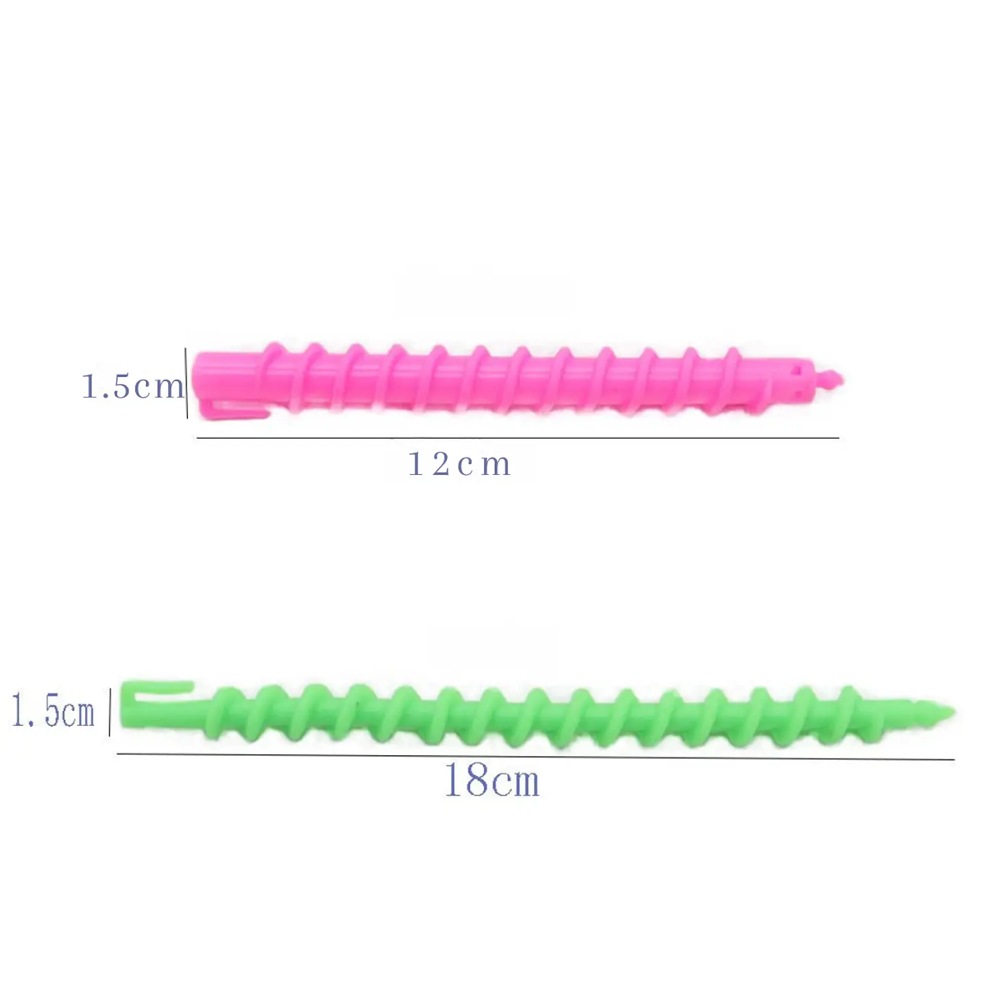 varillas de plástico en espiral para cabello - varillas para rizar 5