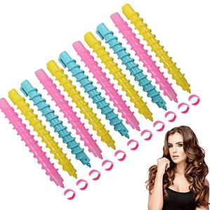 varillas de plástico en espiral para cabello - varillas para rizar 6 piezas