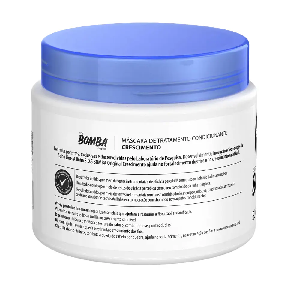 Máscara hidratante para el crecimiento S.o.s bomba Original 500g 3