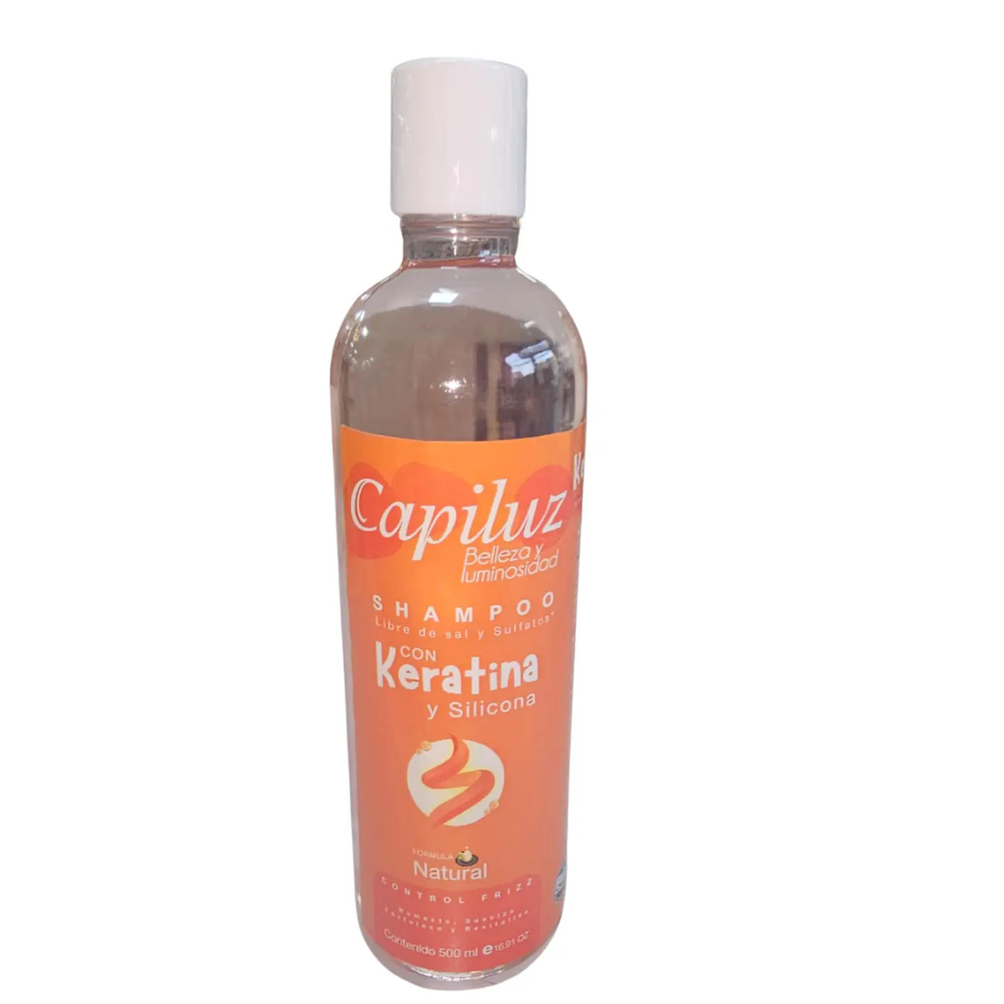 Shampoo Para Control de Frizz Keratina y Silicona 500ml 1