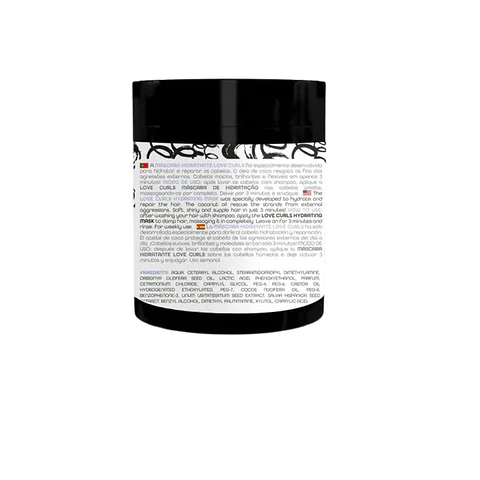 Mascarilla Capilar Hidratante Amo Cachos Love Curls 2A a 4C