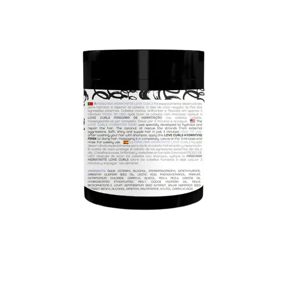 Máscara Capilar Hidratante Amo Cachos Love Curls 2A a 4C 2