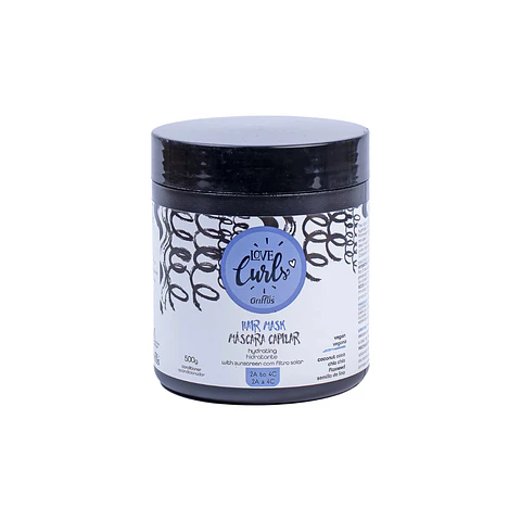 Mascarilla Capilar Hidratante Amo Cachos Love Curls 2A a 4C