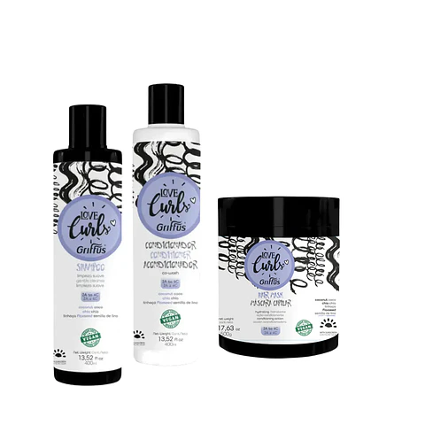 Tripack Shampoo + Acondicionador + Mascarilla Amo Cachos 2A a 4C
