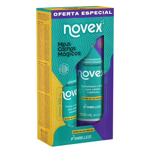 Kit Shampoo Acondicionador y Crema de Peinar Meus Cachos Magicos