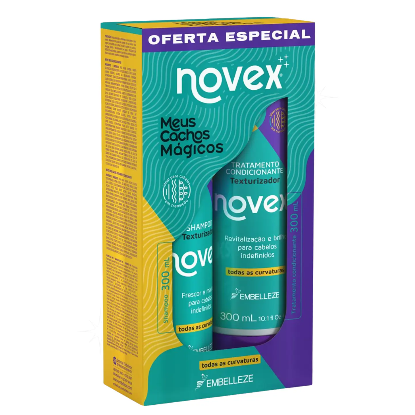 Kit Shampoo Acondicionador y Crema de Peinar Meus Cachos Magicos 2