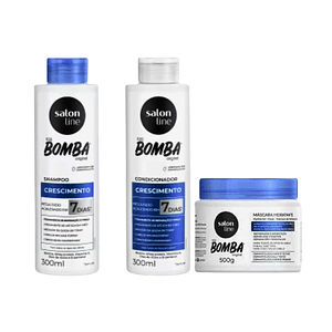 Tripack Shampoo + Acondicionador +  Mascara  Bomba de Crecimiento 