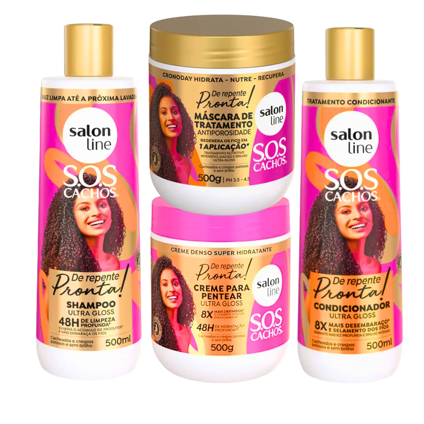 Kit SOS Cachos Ultra Gloss De Repente Pronta 1