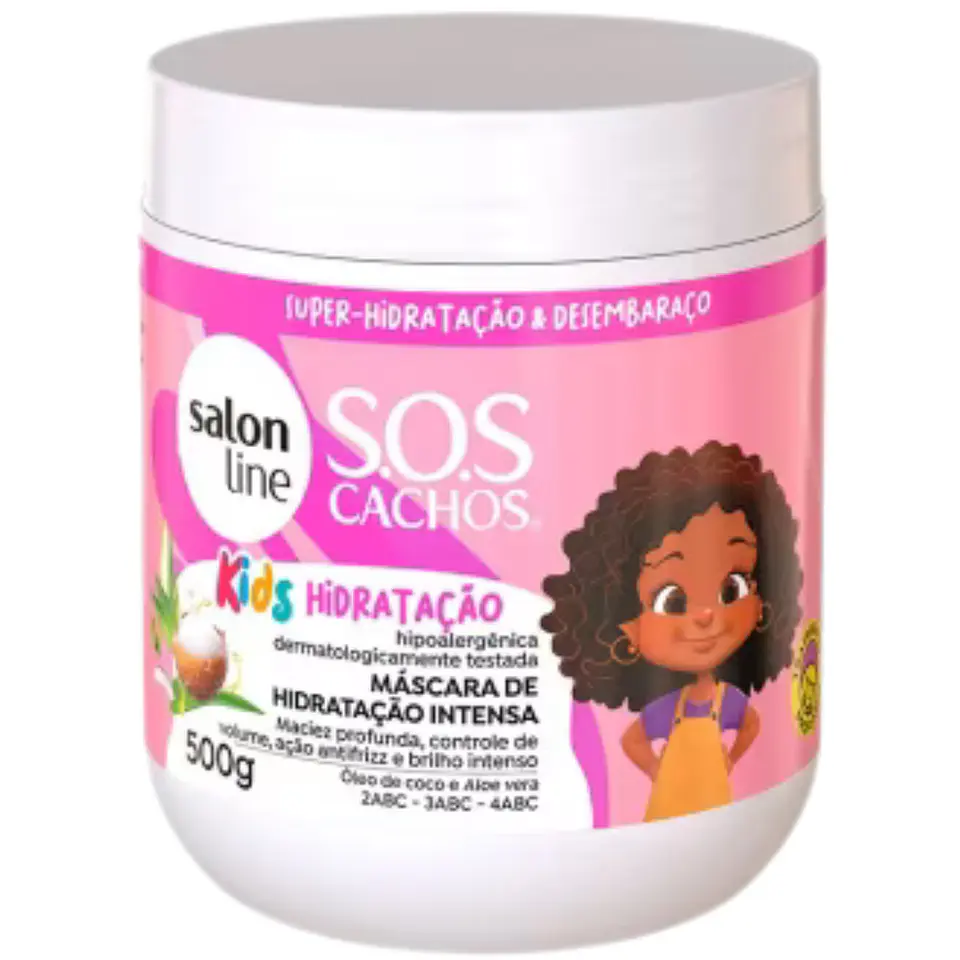 Shampoo + Acondicionador + Mascarilla + Crema de Peinar + Gelatin a SOS Cachos Kids 3